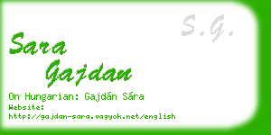 sara gajdan business card